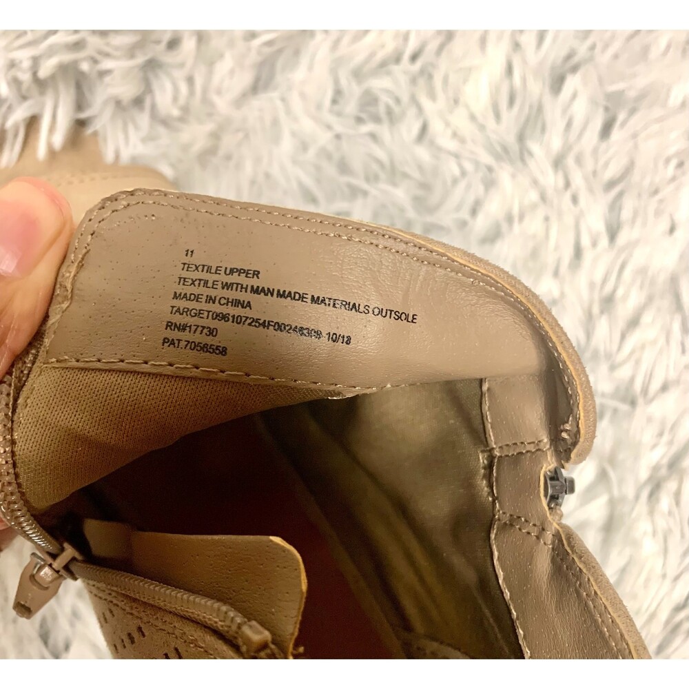 Universal Thread Peep Toe Heel Booties in Tan Collie Size 11 - Picture 8 of 8